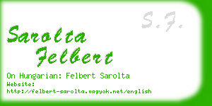 sarolta felbert business card